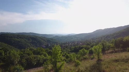 Small Town Between Mountains