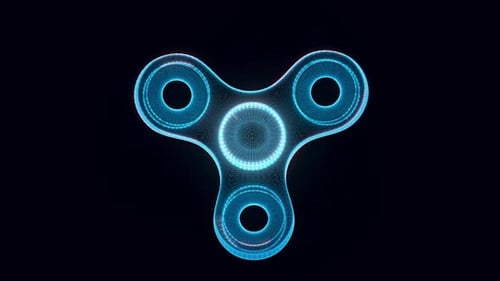 Spinner Hologram Rotating 4k