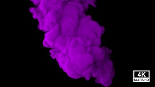 Dynamic Purple Fluid Smoke Element Transition