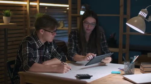 Creative Business Team Business Project Hipster Businessmen Remote Work Freelance Working
