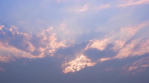 Pink Clouds Time Lapse During Sunrise