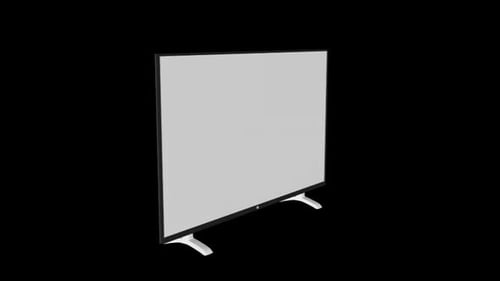 Modern 3D Television Rotating Product Display