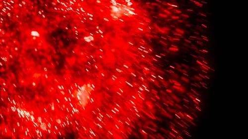 Explosion roter Partikel V8