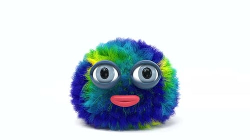 Colorful Fluffy Monster Character Animation