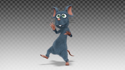 Dancing 3D Cartoon Mouse Animated Character