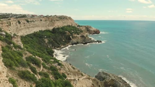 Scenic View of Breakage and the Ocean