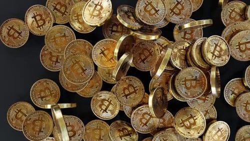 Bitcoin Falling On Surface