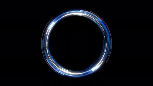 Abstract Tech Colorful Glow Circles