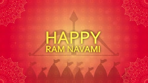 4k Ram Navami 2022 fond avec texte 3d