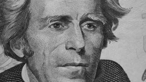 Close Up of Portrait on Twenty Dollar Bill
