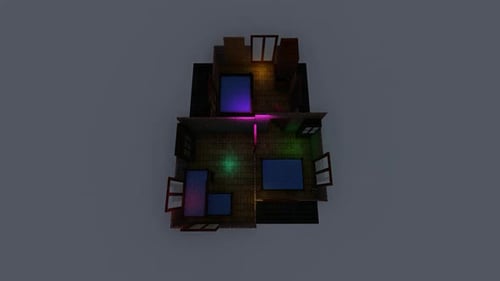 Isometric placement of the bedroom