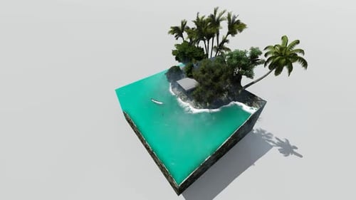 Beach realist isometric