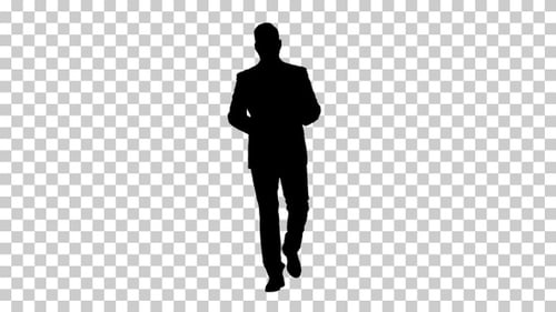 Silhouette Businessman, Alpha Channel