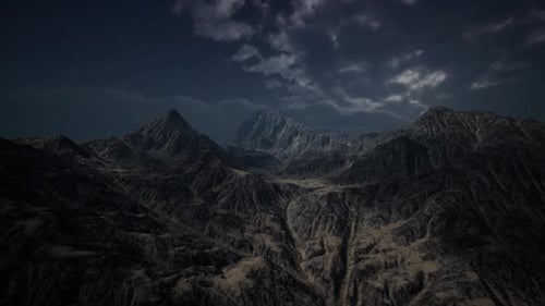 Dark Mountain with the Dark Clouds