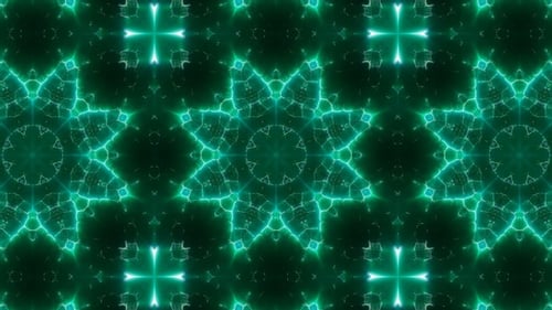 Leuchtendes grünes Laserstrahllicht-Kaleidoskop Loop 4K 10