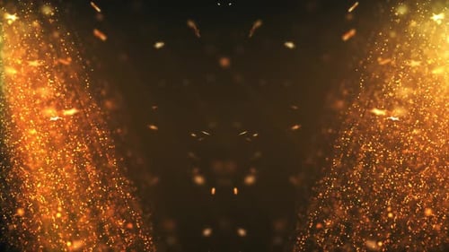 Golden Particle Stars Shimmering Celebration Background