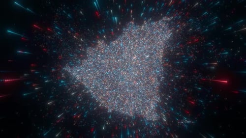 Abstrakte Landkarte von Nicaragua