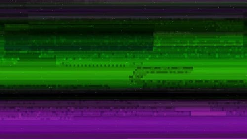 Colorful Glitch Transition with Abstract Digital Noise Effect