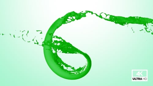 Vortex Splash Of Green Paint V7