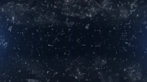 Abstract Futuristic Digital Particles Animated Background