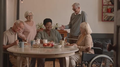 Portrait of Happy Seniors in Nursing Home