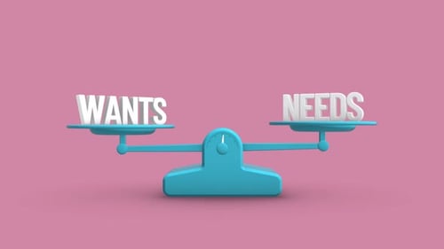 Wants and Needs Balance Weighing Scale Looping Animation