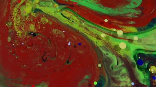 Vibrant Paint Swirls in Colorful Abstract Motion