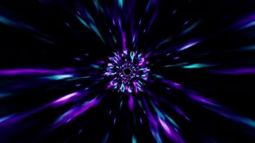 Flare Bursting Neon Tunnel Loop 4K