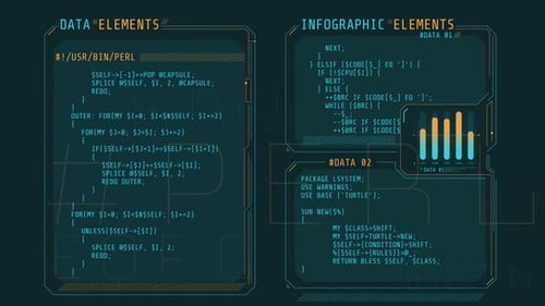 Windows Of A Futuristic Interface With Code 4K