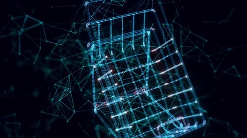 Empty Chocolate Basket Hologram Close Up 4k