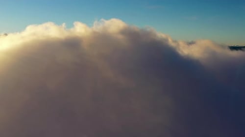 Aerial View of Clouds at Sunrise