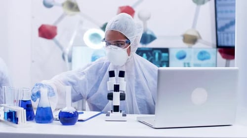 Scientists Conducting Medical Research in Bright Lab