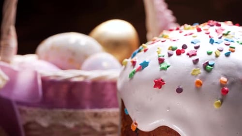 Homemade Easter Cake Background