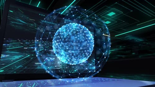 Global network and technology concept