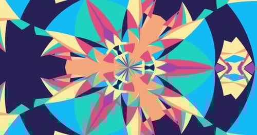 Abstract Fluid Kaleidoscope Pattern Motion Background