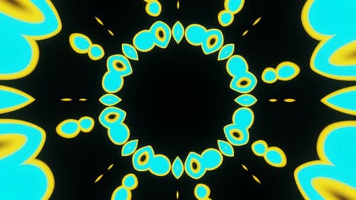 La fleur est abstraite avec des pétales pulsés d'une lueur éclatante