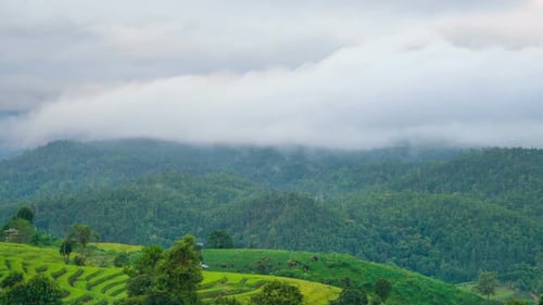 Mist Moving Above Mountain