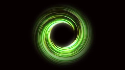 4k Neon green glow Circle Lights Background Animation