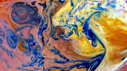 Abstract Colorful Ink Spread Art 252