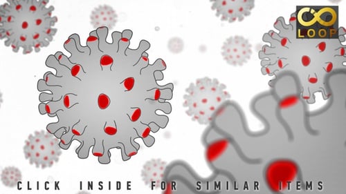 Animated Virus Cells Floating Seamless Loop Background