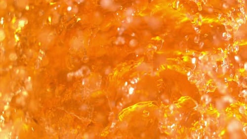 Tea Or Beer Liquid Burst In Super Slow Motion Light Colour 4k