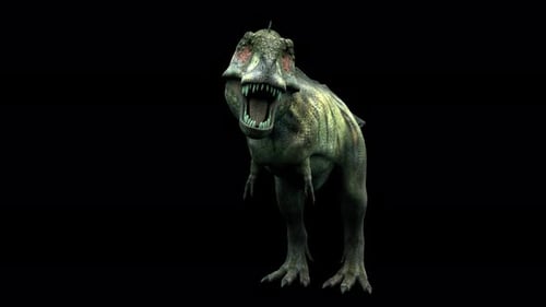 Roaring Tyrannosaurus Rex 3D Animation