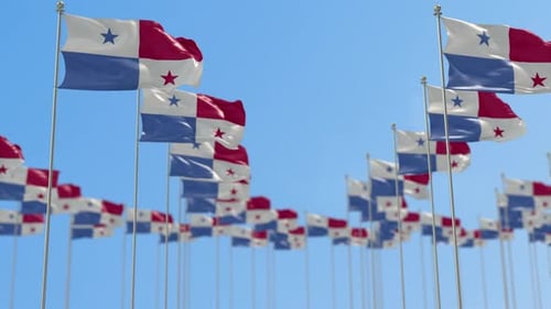 Wanderwurf-Animation der Nationalflaggen Panama-Reihe