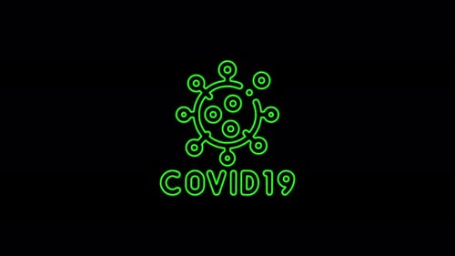 Glowing Neon Medical COVID19 Virus Animation