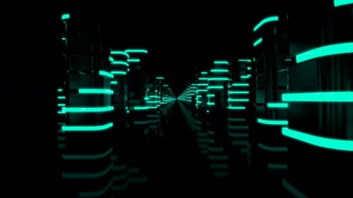 Abstract Blue Tunnel