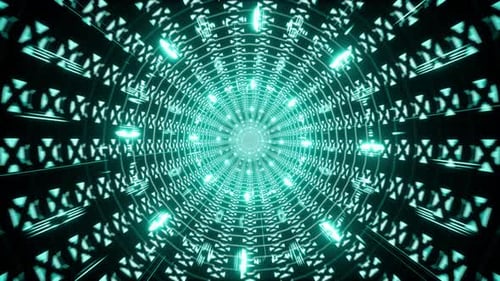Glühender dünner heller Linientunnel 4K 02