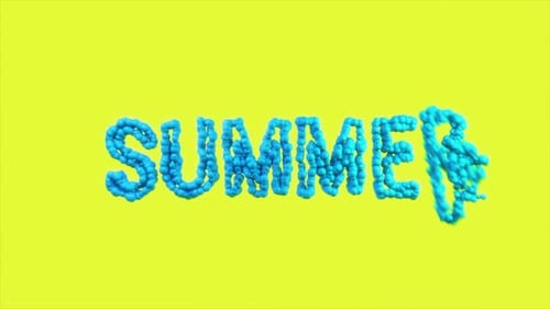 Fluid Bubbly Text Forming Summer Title Reveal