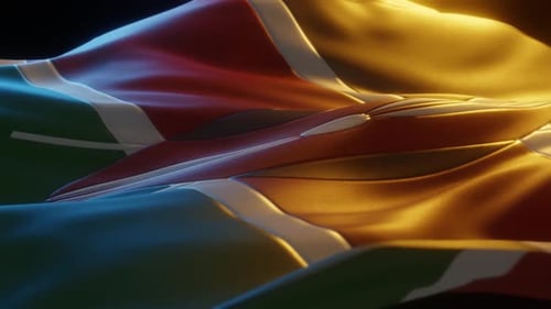 Dynamic Waving Flag of Kenya Animation