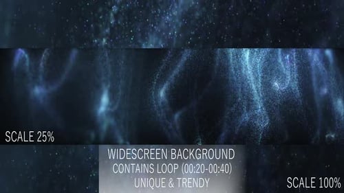 Abstract Nebula Particles Blue Background Seamless Loop