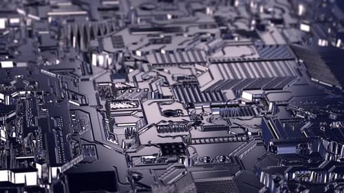 Futuristic Circuit Board Technology Animated Background